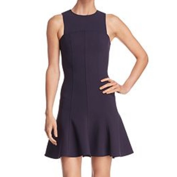 LIKELY Cordelia Fit & Flare Dress in Navy Blue Sleeveless Size 8 - Picture 3 of 13
